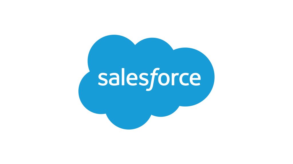 Salesforce logo representing customer relationship management (CRM), cloud computing, automation, analytics, and enterprise business solutions.